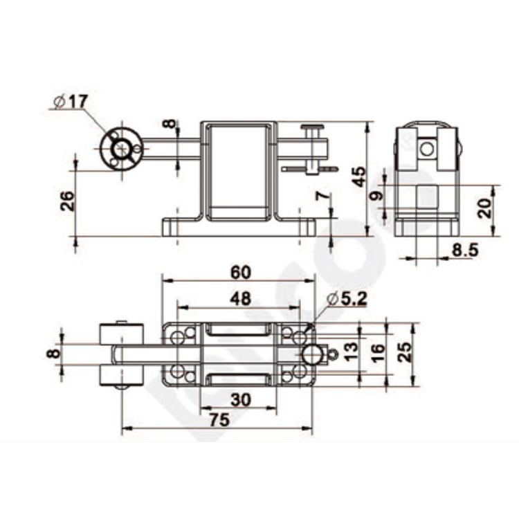 Square Connecting Rod Guide-2500-01