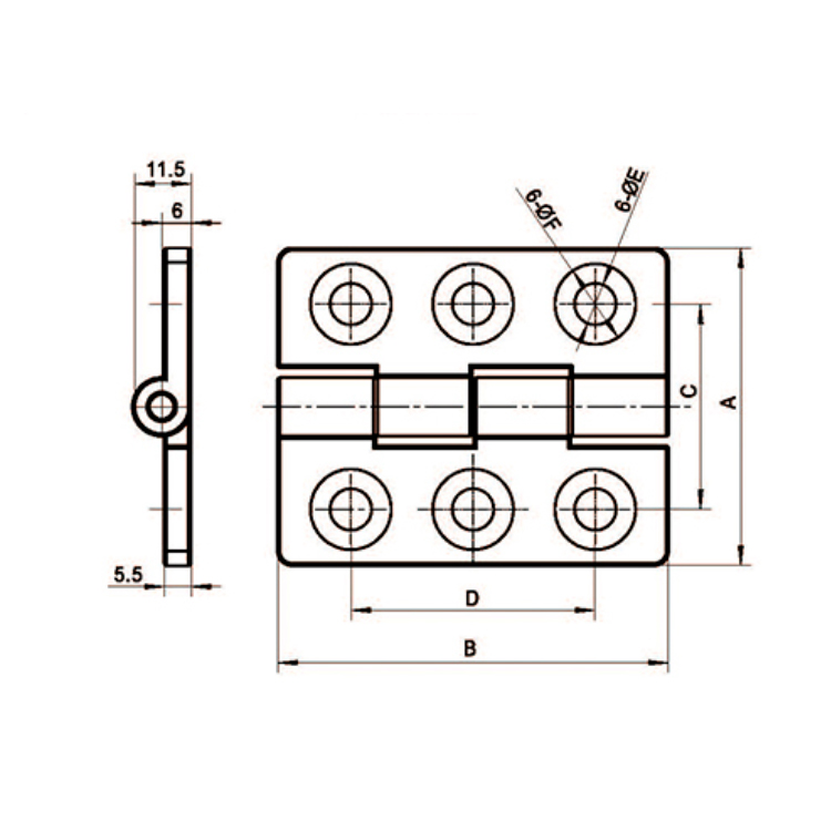 Flat Hinge-B2203