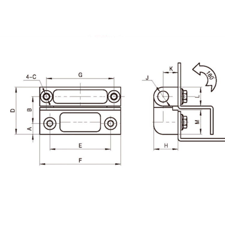 Flat Hinge-B2205-1;2;3;4