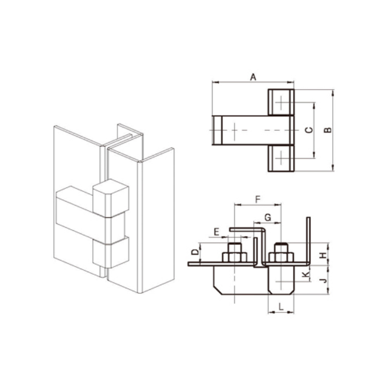 Flat Hinge-B2206-3;4
