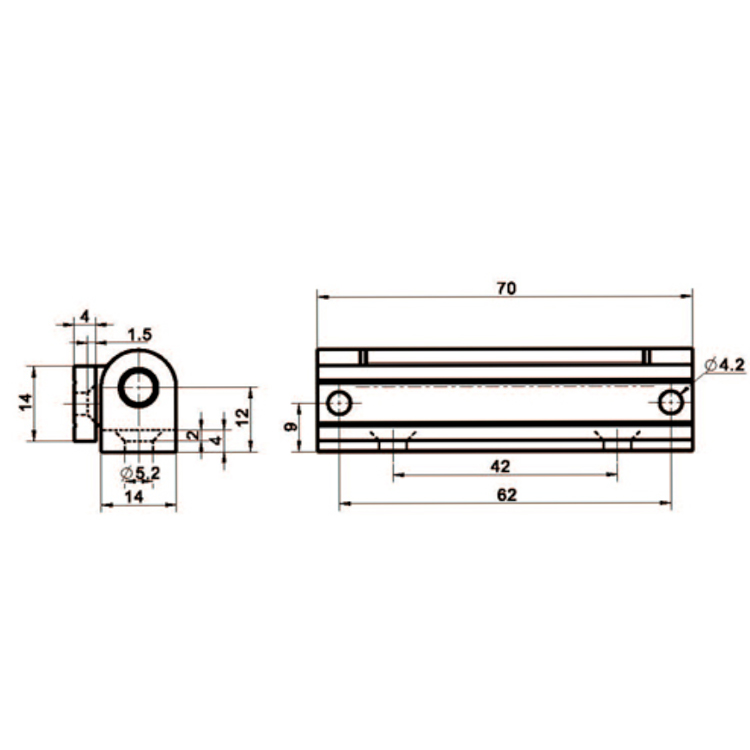 Frame Door Right-Angle Ladder Mounting Hinge-B2209-4
