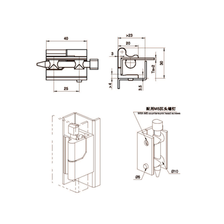 Outsourcing Cabinet Door Side Hinge-B2211