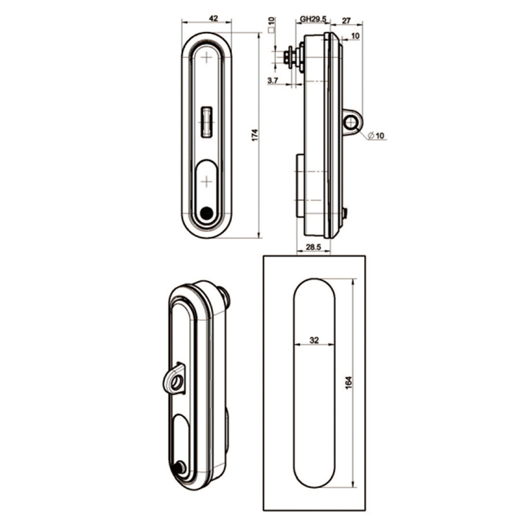 Anti-Tamper Padlock Type Crank Lock-A7124