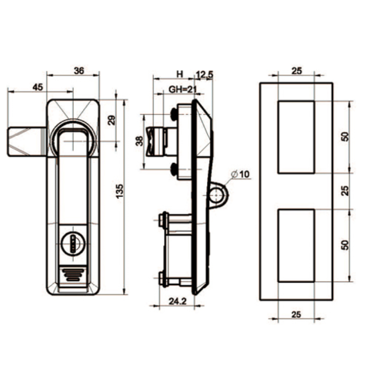 Press To Pop Open The Rocker Lock-A7151