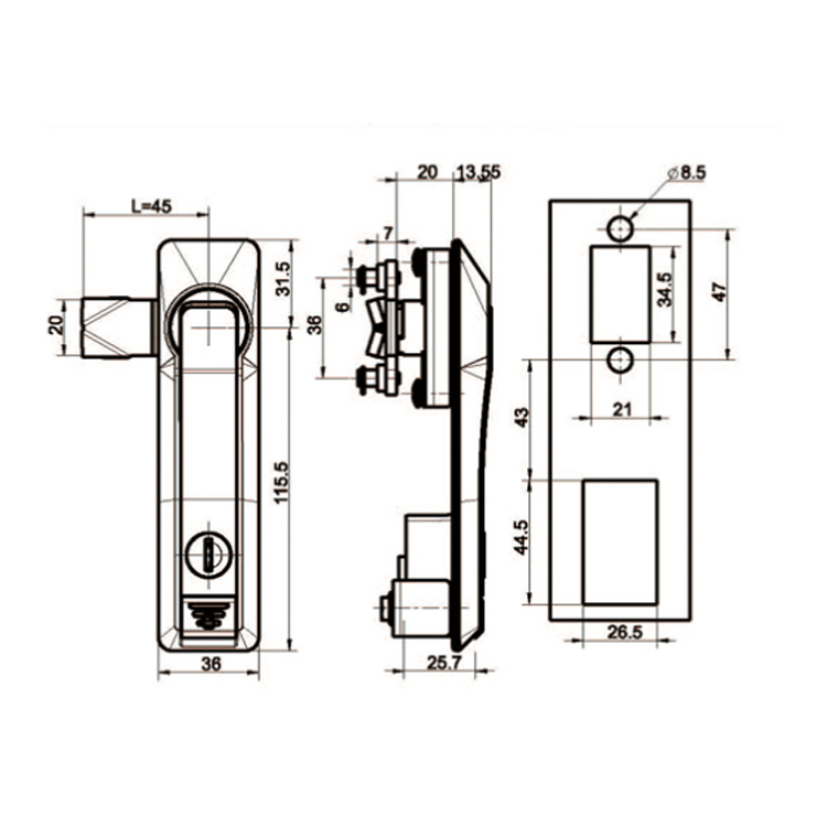 Press To Pop Open The Rocker Lock-A7152