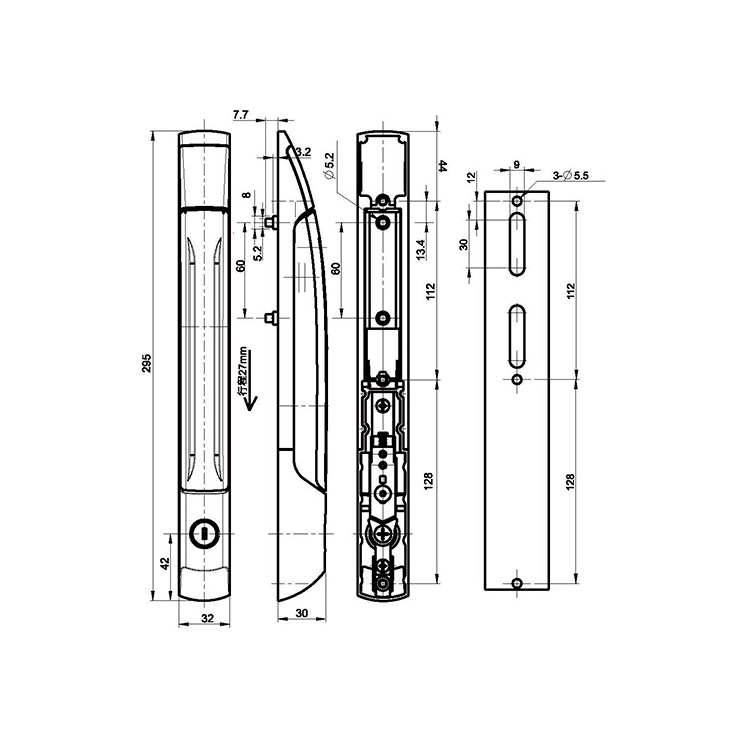 Lifting Type Exterior Pull Rod Lock-A8191