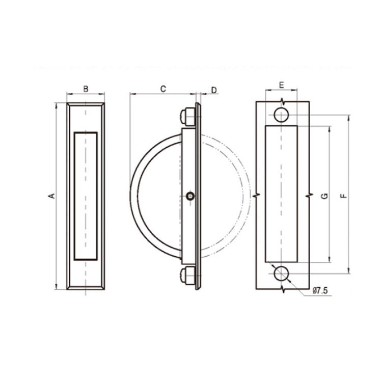 Embedded Swivel Handle-E5301-1