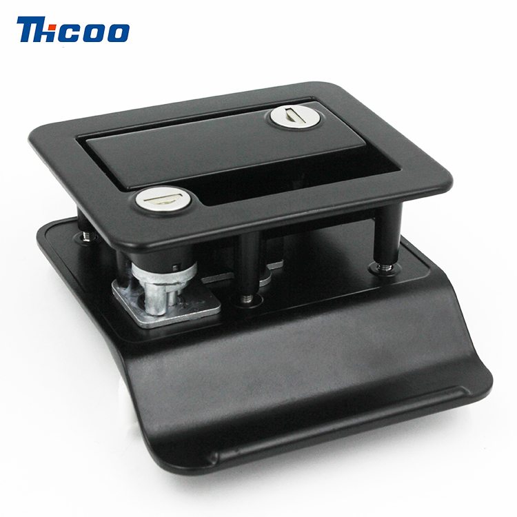 Double-Opening Tongue Lock For Motorhome, Black-A7902-1112