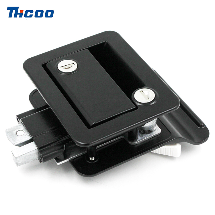 Double-Opening Tongue Lock For Motorhome, Black-A7902-1112