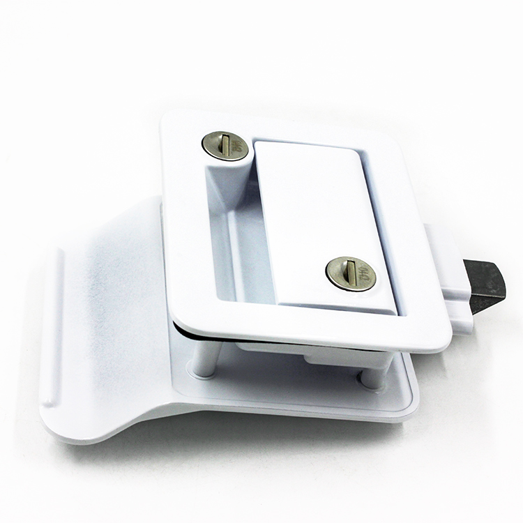 Double-Opening Tongue Lock For Motorhome, White-