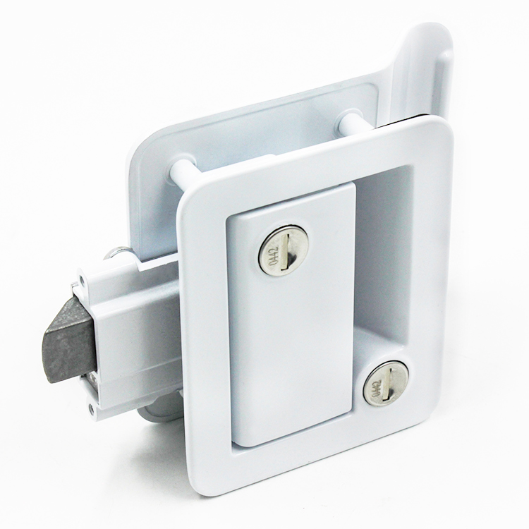 Double-Opening Tongue Lock For Motorhome, White-