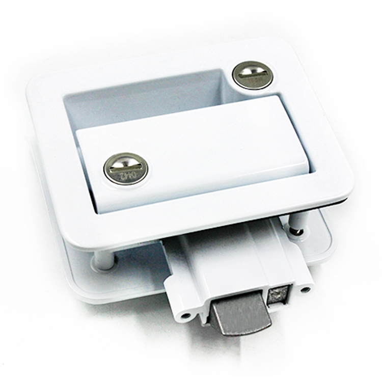 Double-Opening Tongue Lock For Motorhome, White-