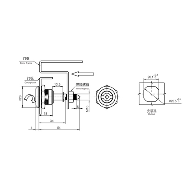 Tool Type Screw Tension Lock-A6051-6053