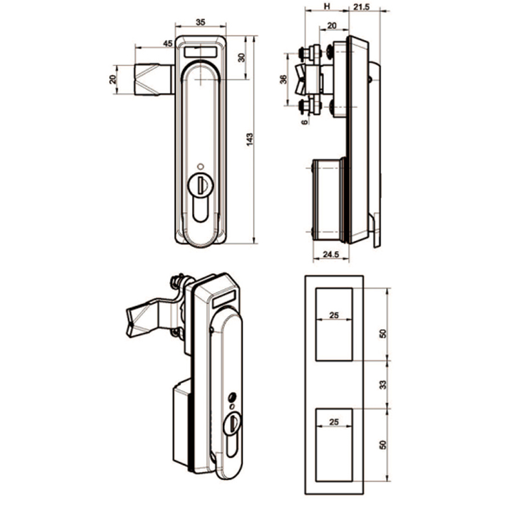Pull Type Crank Lock-A7044
