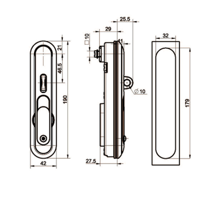 Anti-Tamper Padlock Type Crank Lock-A7122